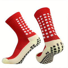 Teen's Mid Crew Sport Socks Non Slip Shock Absorption Breathable Athletic Socks