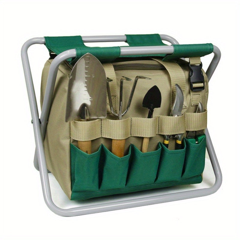 Outdoor Garden Tool Kit Stool Portable Folding Stool