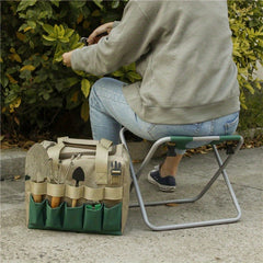 Outdoor Garden Tool Kit Stool Portable Folding Stool