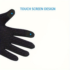 Winter Touch Screen Gloves Zipper Windproof Waterproof Outdoor Gloves