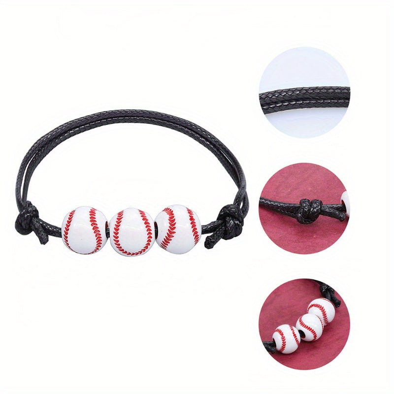 Sports Rope Bracelet, Baseball Volleyball Rugby Bracelet