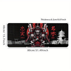Japanese Samurai Anime Red Large Mouse Pad Desk Mat Non Slip Office Mousepad
