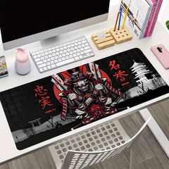 Japanese Samurai Anime Red Large Mouse Pad Desk Mat Non Slip Office Mousepad