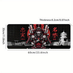 Japanese Samurai Anime Red Large Mouse Pad Desk Mat Non Slip Office Mousepad