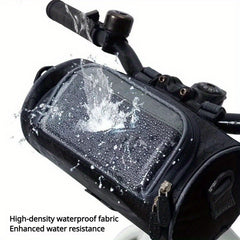 Waterproof Bike Handlebar Bag w/ Phone Holder Large Capacity Front Bag
