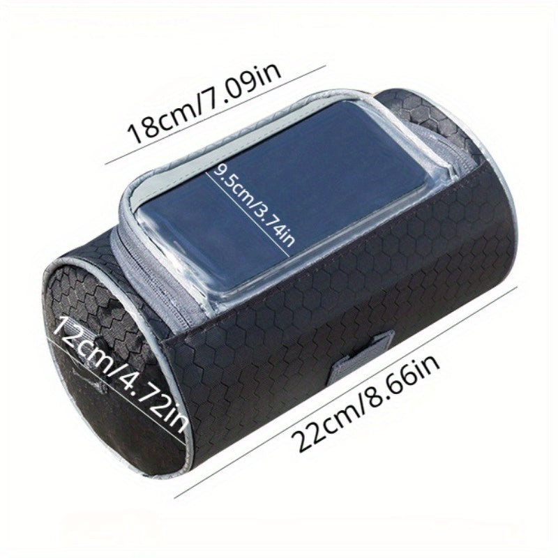 Waterproof Bike Handlebar Bag w/ Phone Holder Large Capacity Front Bag