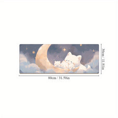 Cat Cartoon Mouse Pad Locking Edge Learning Desk Pad