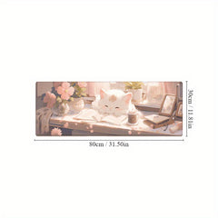 Cat Cartoon Mouse Pad Locking Edge Learning Desk Pad
