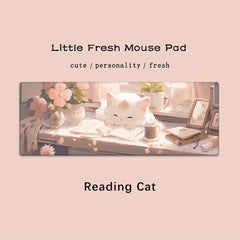 Cat Cartoon Mouse Pad Locking Edge Learning Desk Pad