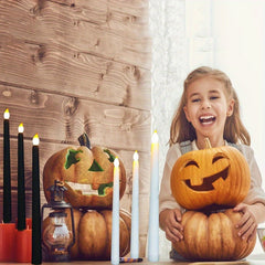 6pcs LED Long Pole Electronic Candle Light Flameless Halloween Candles Lights
