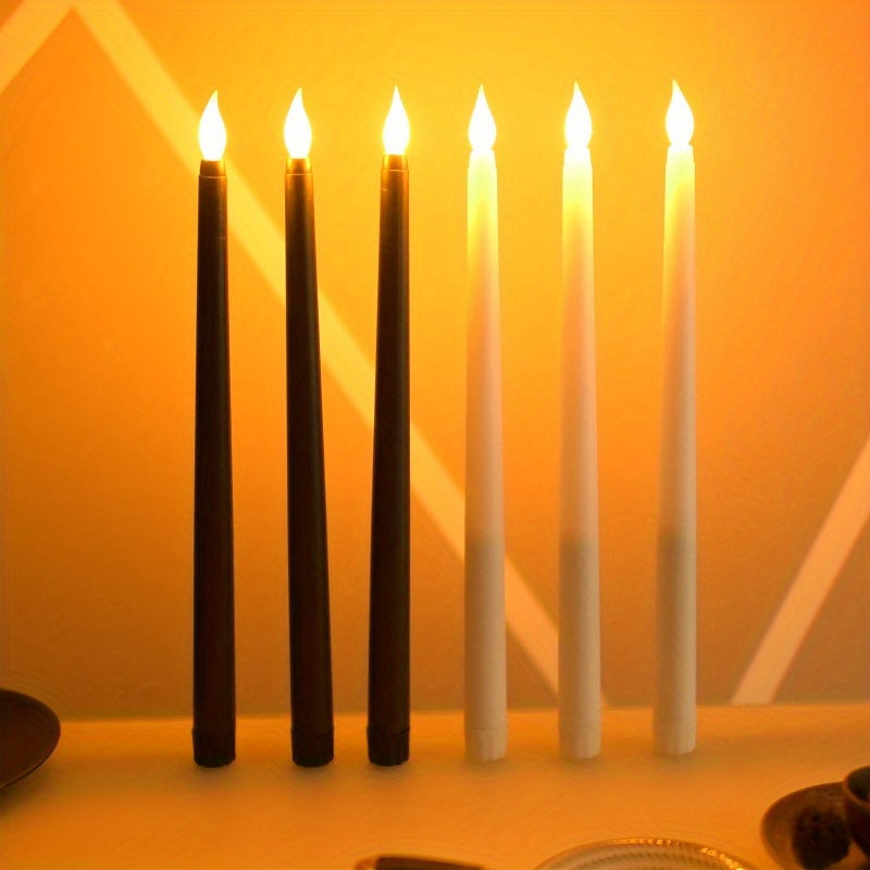 6pcs LED Long Pole Electronic Candle Light Flameless Halloween Candles Lights
