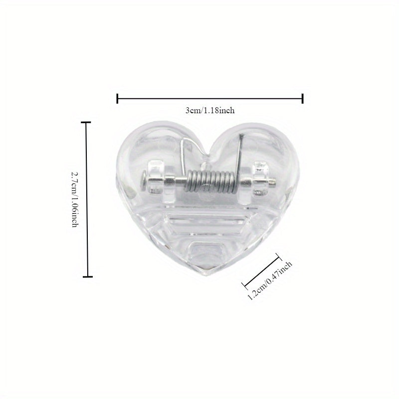 1pc Colorful Heart Clip Soft Sister Wind Photo Decoration Plastic Clip