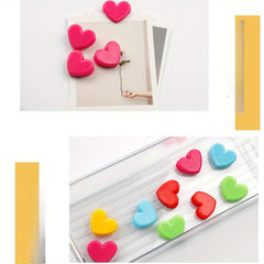 1pc Colorful Heart Clip Soft Sister Wind Photo Decoration Plastic Clip