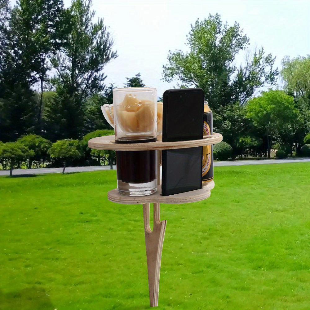 Portable Picnic Wine Glass Holder Wooden Foldable Wine Rack