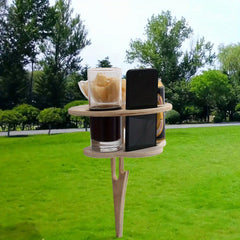 Portable Picnic Wine Glass Holder Wooden Foldable Wine Rack