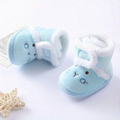 Warm Fleece Baby Boots Soft Cozy Indoor Shoes