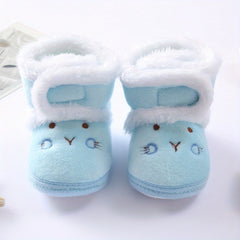 Warm Fleece Baby Boots Soft Cozy Indoor Shoes