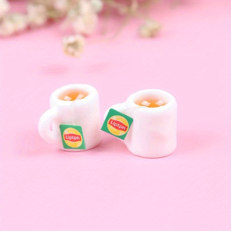 2pcs Dollhouse Coffee Cup Mini Kitchen Room Food Drink Home Tableware Decors