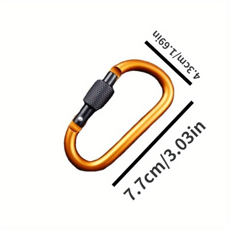 1pc Aluminum Carabiner D Ring Key Chain Clip Snap Hook Outdoor Camping