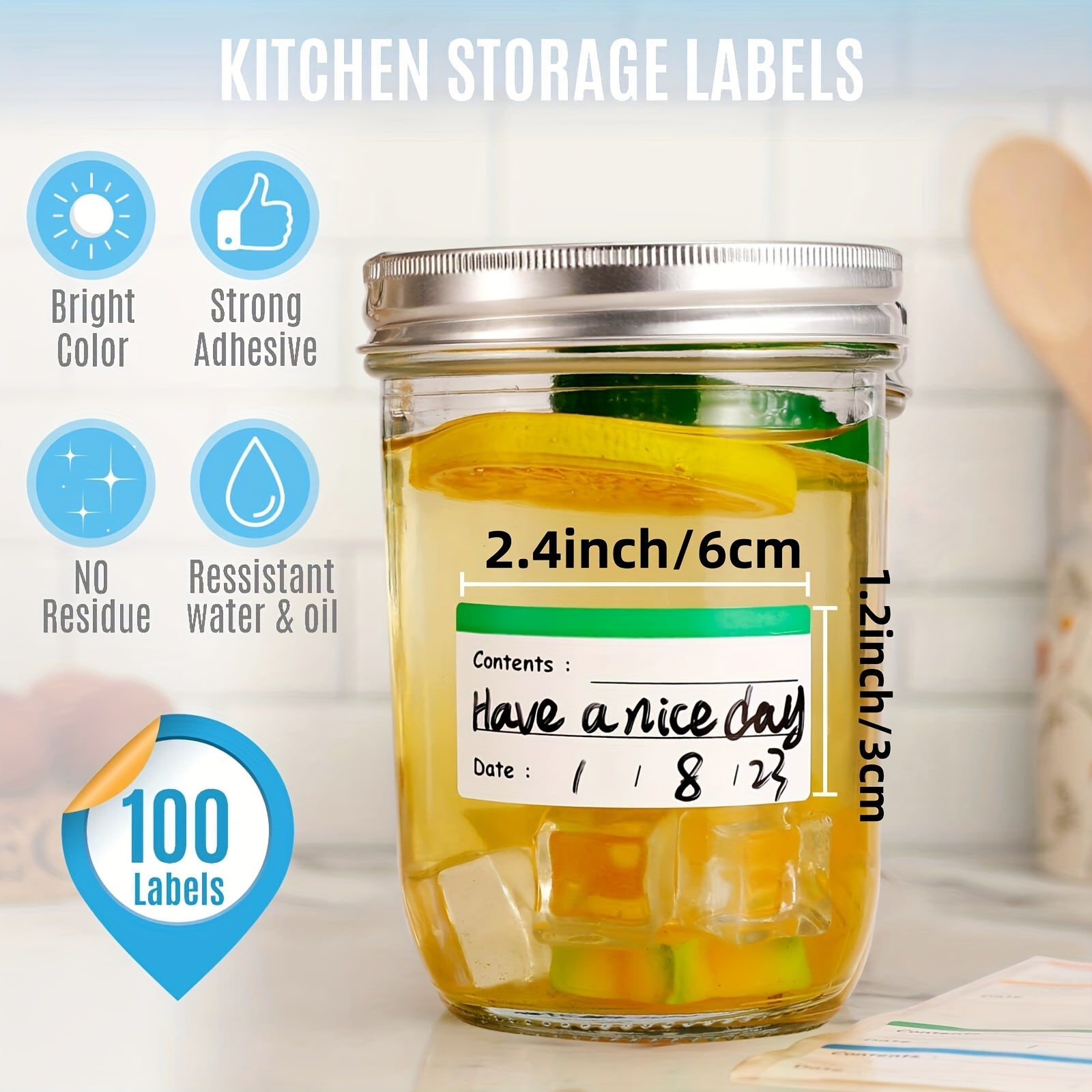 Coloured Freezer Labels Food Storage Stickers Removable For Containers