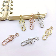 Musical Note Paper Clip Metal Stationery Binding