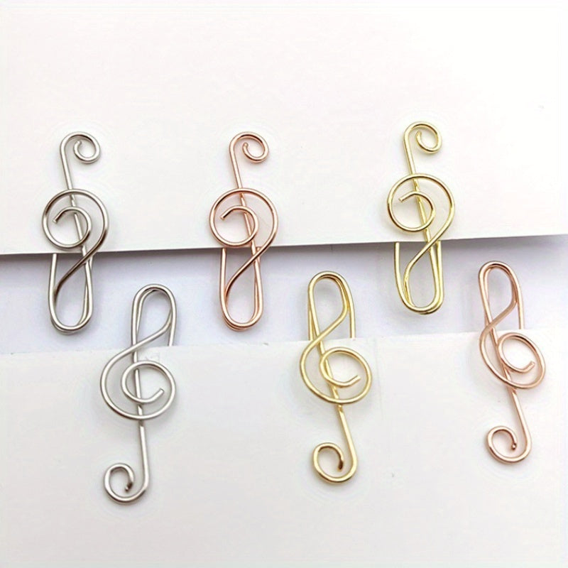 Musical Note Paper Clip Metal Stationery Binding