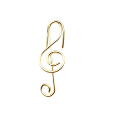 Musical Note Paper Clip Metal Stationery Binding