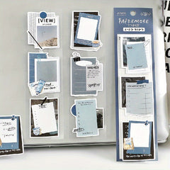 6 Sheets Writable Tape Sticky Note Paper Literary Style Journal Collage Decor