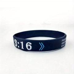 Religious Silicone Bracelet Set - Sporty Style Rubber Wristbands