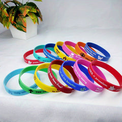 Religious Silicone Bracelet Set - Sporty Style Rubber Wristbands