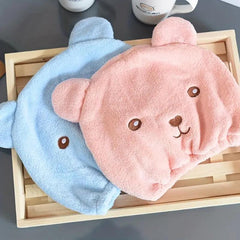 Cartoon Microfiber Hair Drying Towel - Quick Drying for Curly Long Thick Hair