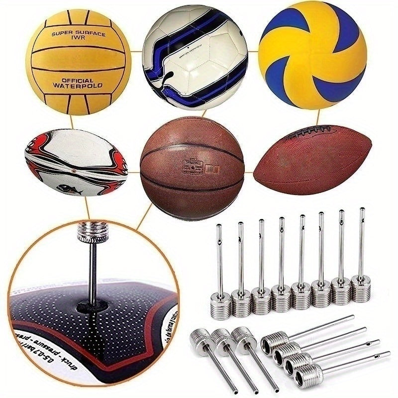 15pcs Stainless Steel Air Pump Needles for Football Basketball Volleyball