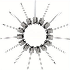 15pcs Stainless Steel Air Pump Needles for Football Basketball Volleyball