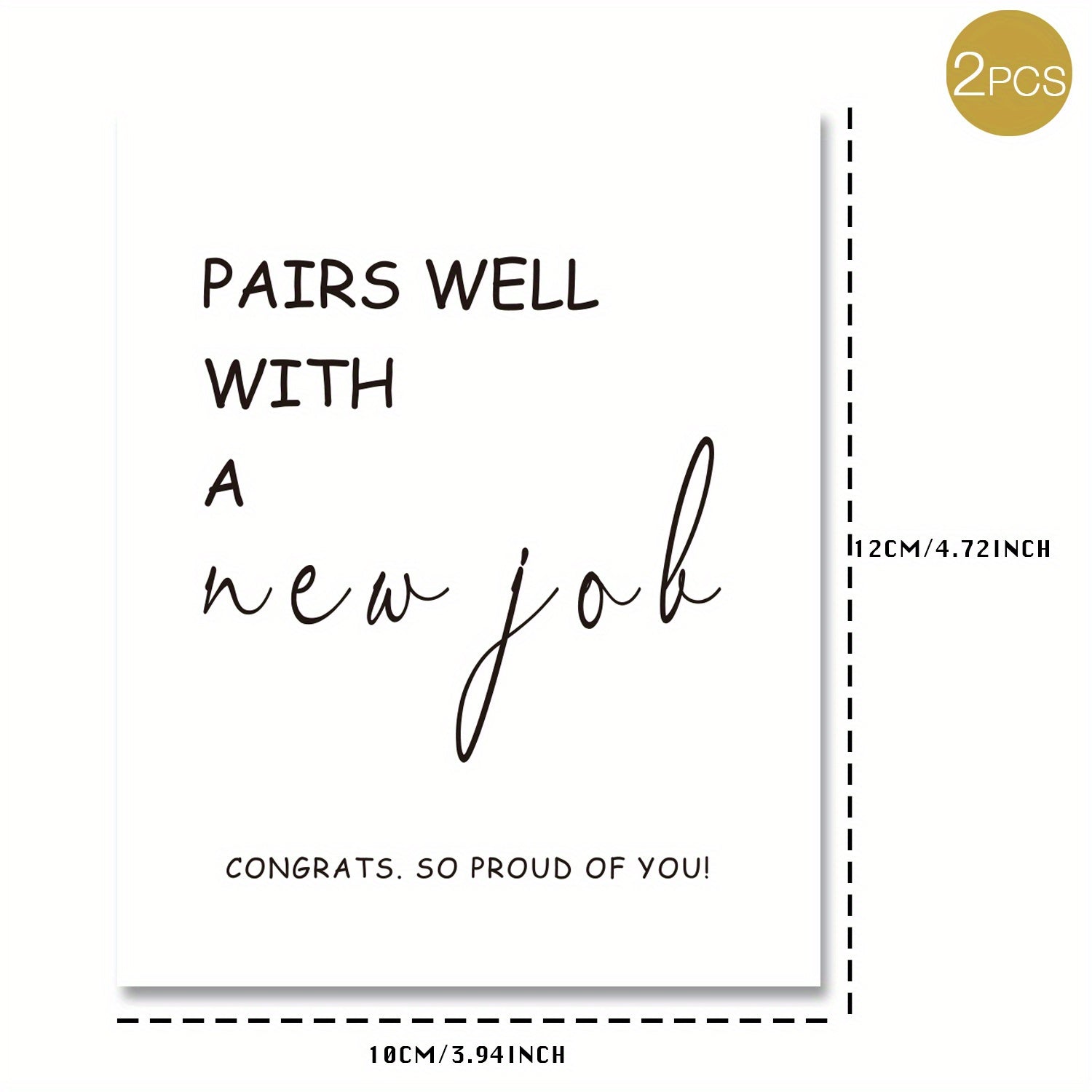 Funny Wine Bottle Labels - Congrats on the Job! You Deserve This