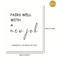 Funny Wine Bottle Labels - Congrats on the Job! You Deserve This