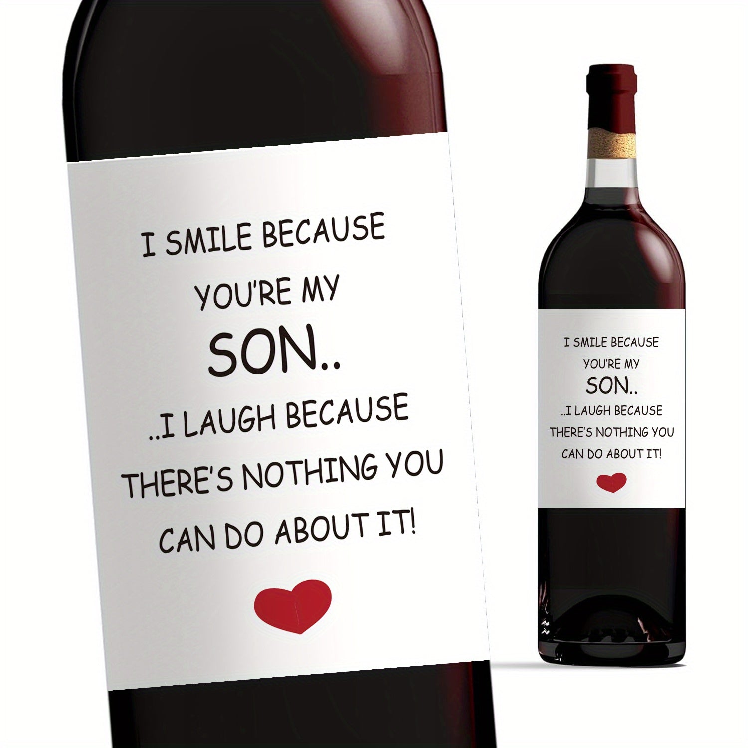 Funny Wine Bottle Labels - Birthday Gift For Son