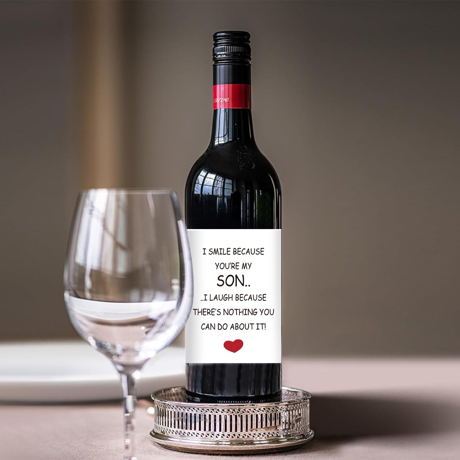 Funny Wine Bottle Labels - Birthday Gift For Son