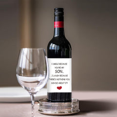 Funny Wine Bottle Labels - Birthday Gift For Son