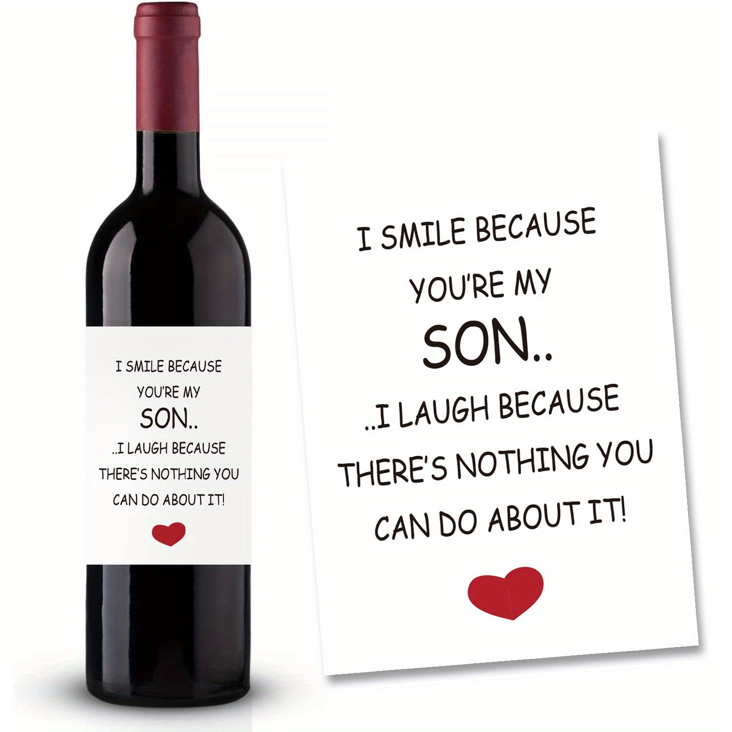 Funny Wine Bottle Labels - Birthday Gift For Son