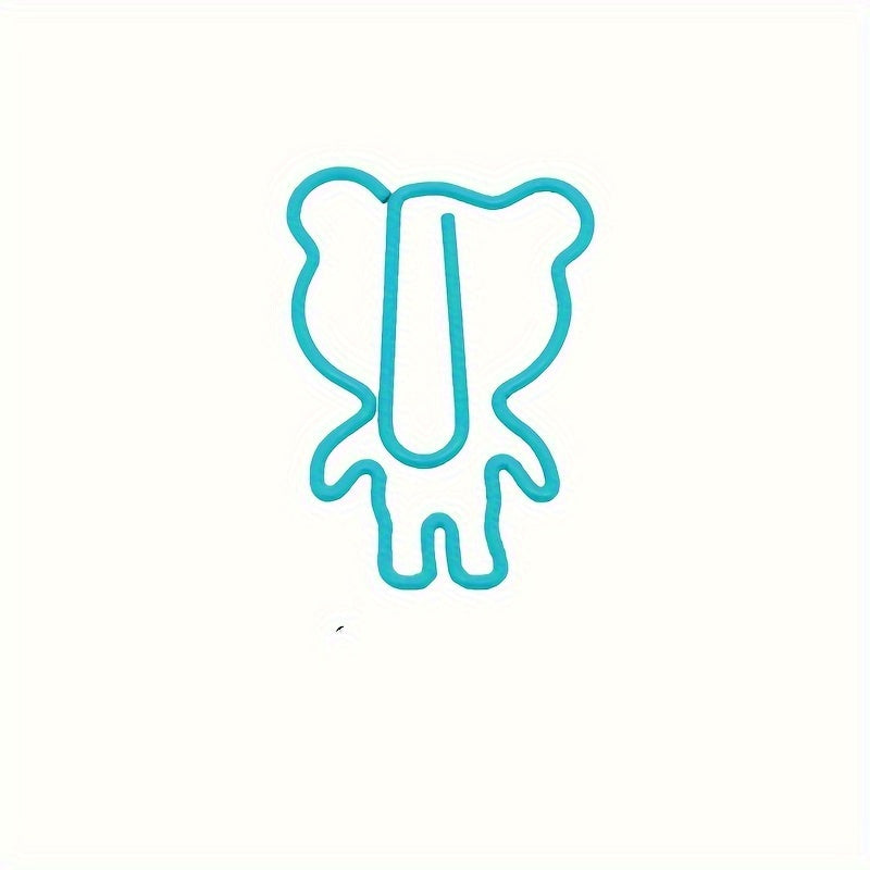 20pcs Bear Paper Clips Creative Model Paper Clip Student School Office