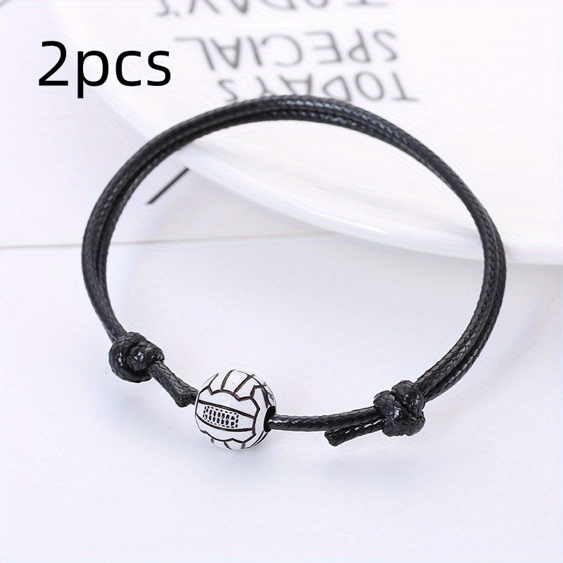 Adjustable Sports Rope Bracelets for Women Fans