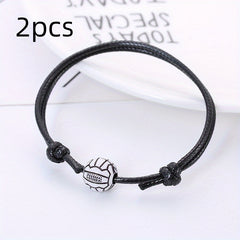 Adjustable Sports Rope Bracelets for Women Fans