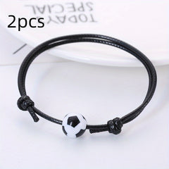 Adjustable Sports Rope Bracelets for Women Fans