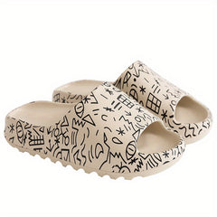 Geometric Cloud Slides Waterproof Anti-slip Slippers Indoor Outdoor