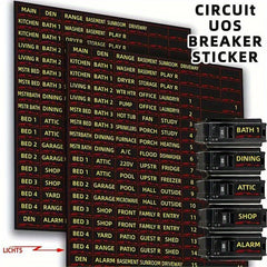 Fuse Box Identification Stickers 129pcs Sheet