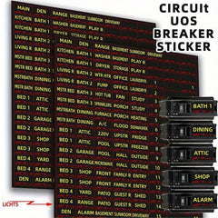 Fuse Box Identification Stickers 129pcs Sheet