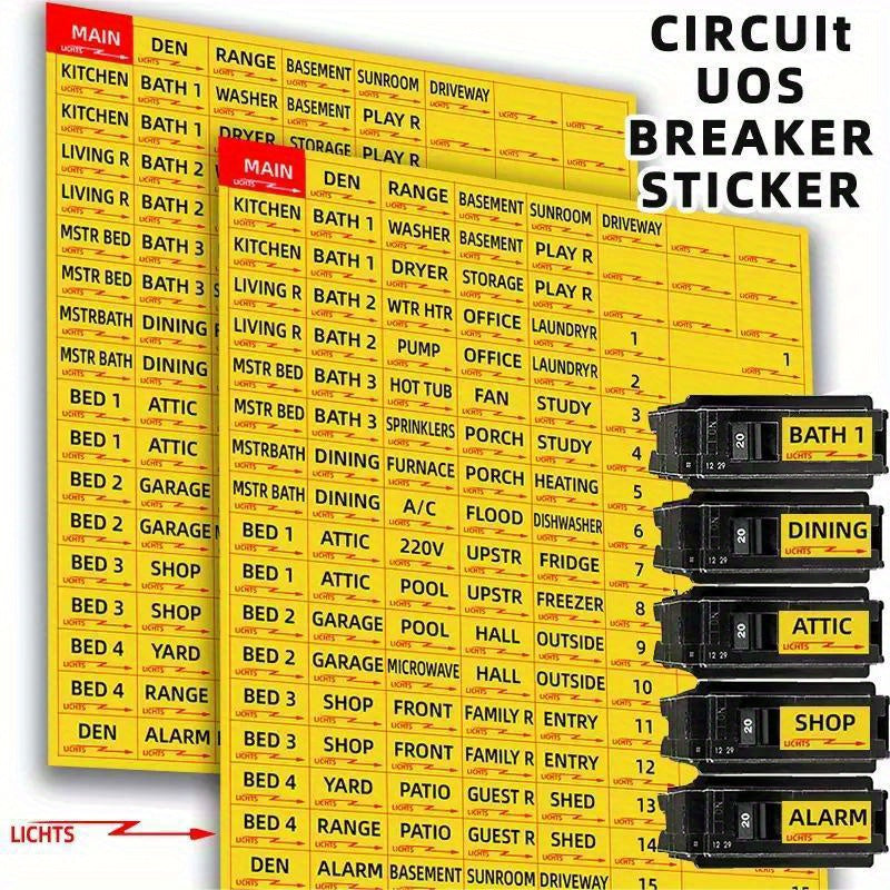 Fuse Box Identification Stickers 129pcs Sheet