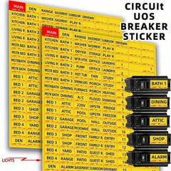 Fuse Box Identification Stickers 129pcs Sheet