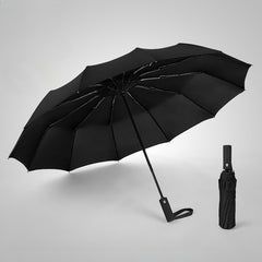 Wind Resistant 3 Fold Auto Umbrella 12 Bones Big Umbrella