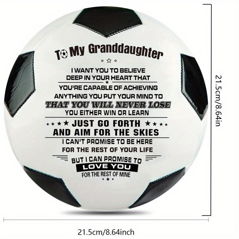 Soccer Gift Size 5 Message To My Son - You Either Win Or Learn